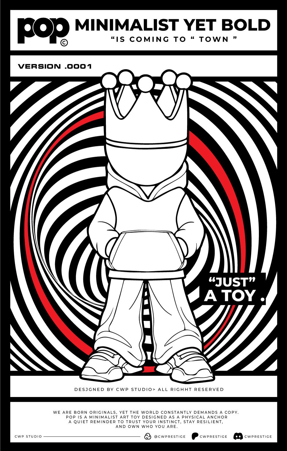 POP — “Just” a toy. Minimalist yet bold, version .0001